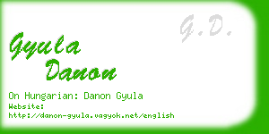 gyula danon business card